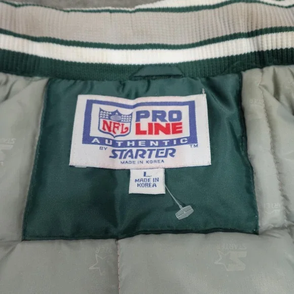 Vintage Philadelphia Eagles Jacket Mens Large Green NFL Football Starter 90s